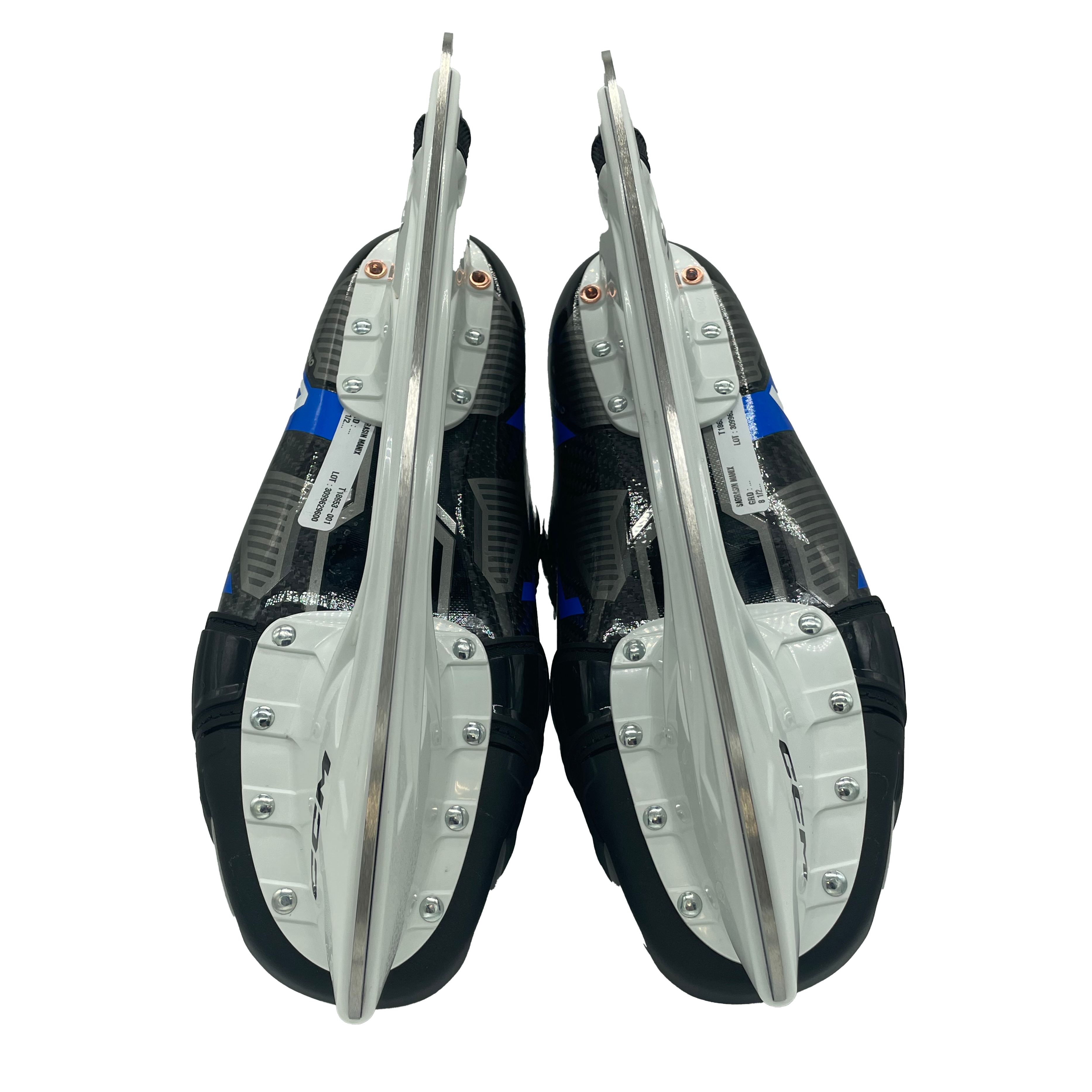 Patins de hockey CCM Tacks AS-V Pro - Taille 8.5R (noir/bleu)